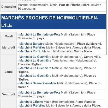 La Bosse Ile De Noirmoutier Pour 10 Personnes * L'Epine (Vendee)